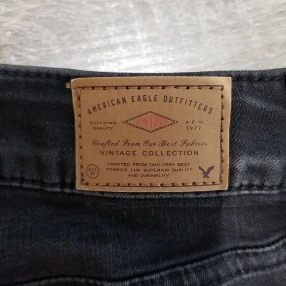 AE Vintage Collection Distressed Black Jeggings - Picture 3 of 7